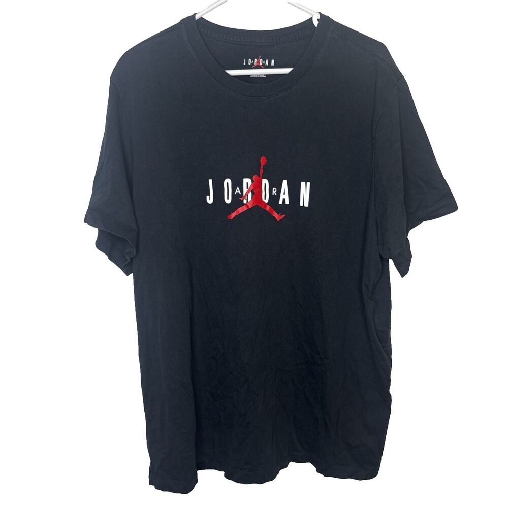 Nike Air Jordan Jumpman T Shirt Mens Size 2XL Black Red Logo Graphic Tee XXL